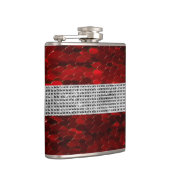 レッド＆シルバー エレガント ハンドバッグ ビニールラッピング フラスク (右)