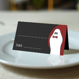 レッド・ジェントルマン・ゴースト・ハロウィン・ウェディング プレイスカード