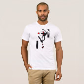 レッド・ジオデザインメンズTシャツ Tシャツ (正面フル)