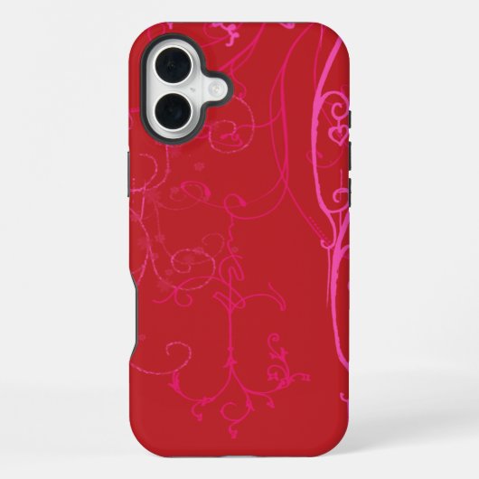 レッド ジャジー iPhone カスケース iPhoneケース (裏面)