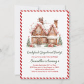 レッド&ジンガーカラフルブレッドハウスバースデーパーティー 招待状 (正面)