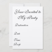 レッド スティレット ヒールとシャンパンフレーク I 招待状 (裏面)