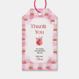 レッド ストロベリー ベリー ファースト バースデー サンクス ギフトタグ