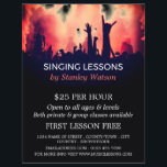 レッド・スモーク・コンサートの観客、ボーカリストのレッスン チラシ<br><div class="desc">レッド・スモーク・コンサートの観客、ボーカリストのレッスン　ビジネスカードストアによる広告フライヤー</div>