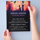 レッド・スモーク・コンサートの観客、ボーカリストのレッスン チラシ (手)