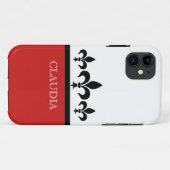 レッド・スワンキー・（紋章の）フラ・ダ・リBT iPhone 5ケース Case-Mate iPhoneケース (裏面(横))