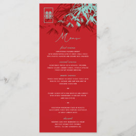 レッド&ターコイズゼン竹葉の中国の結婚 メニュー