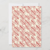 レッド＆ターコイズ カントリーウェディング レセプション メニュー 招待状 (裏面)