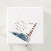 レッド ダスキー ブルー ライトハウス シー ブライダル シャワー フェイバータグ (インサイチュ)