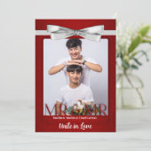 レッド・ダマスク氏とレッド・ダマスク氏のPhoto 結婚's 招待状 (スタンド正面)