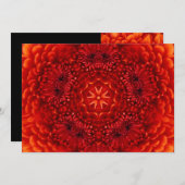 レッド ダリア、明るい ブラック 招待状 (正面/裏面)