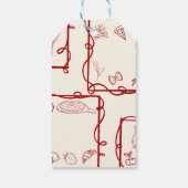 レッド チャオ ミス イタリアン ブライダル シャワー サンクス ギフトタグ (裏面)