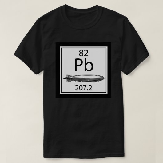 レッド・ツェッペリン 周期表 原子番号 Led Tシャツ (デザイン正面)
