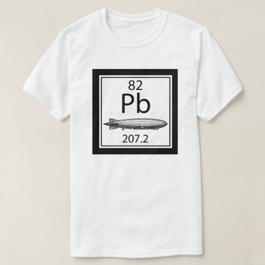 レッド・ツェッペリン 周期表 原子番号 Led Tシャツ (デザイン正面)