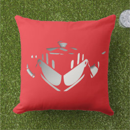 レッド ティーポット + ティーカップ アウトドアクッション