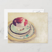 レッド ティー カップ ポストカード (正面/裏面)