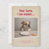 レッド ディアーサンタ説明できるよ 面白い犬のクリスマス シーズンカード (正面)