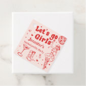 レッド ディスコ カウガール ロデオ ブライズメイド パーティー フェイバータグ (インサイチュ)