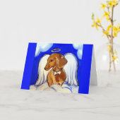 レッド・ドキシー・エンジェル カード (黄色い花)