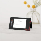 レッド・ドラゴンとバラ プレイスカード (正面)