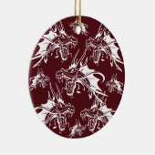 レッド・ドラゴン神話的な生き物クールファンタジーデザイン セラミックオーナメント (右)