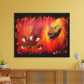レッド・ドラゴン・クロー キャンバスプリント (インサイチュ (リビング))