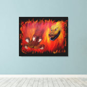 レッド・ドラゴン・クロー キャンバスプリント (インサイチュ (ウッドフロア))