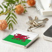 レッド・ドラゴン ケルトのウェールズ旗 & ウェールズ キーホルダー (側面)