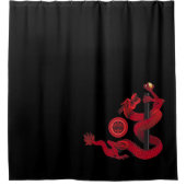 レッド・ドラゴン シャワーカーテン (正面)