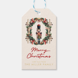 レッド ナッツクラッカー リース クリスマス ギフトタグ
