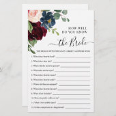 レッド&ネイビーどのように良く花嫁のゲームを知っている (正面/裏面)