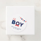 レッド&ネイビー |赤モダンちゃんシャワー フェイバータグ (インサイチュ)