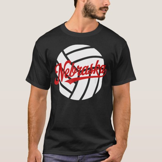 レッド ネブラスカ バレーボール Tシャツ (正面)