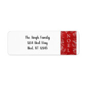 レッド「ノエル」差出人住所 ラベル (正面)