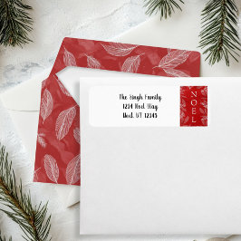 レッド「ノエル」差出人住所 ラベル