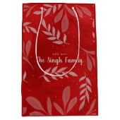 レッド「ノエル」抱き枕 ミディアムペーパーバッグ (正面)