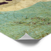 レッド&バイオレットキツネアートポスター ポスター (角)