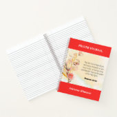 レッド・バイブル・バース・フローラ祈りの言葉・ジャーナル ノートブック (内部)