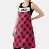 レッド バッファロー チェック プライド カスタム モダン キッチン エプロン (インサイチュ)