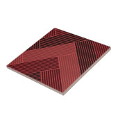 レッド·バーガパターン（の模様が）あるンディ·ヘリンボーン タイル (側面)