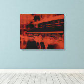 レッド・パリの夜。急カッコいい動 キャンバスプリント (インサイチュ (ウッドフロア))