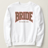 レッド + ヒョウ柄 バーシティ BRIDE スウェットシャツ (デザイン正面)