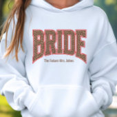 レッド + ヒョウ柄 バーシティ BRIDE スウェットシャツ