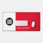 レッド |ビジネスカスタムロゴ名、スローガン デスクマット (キーボード&マウス)