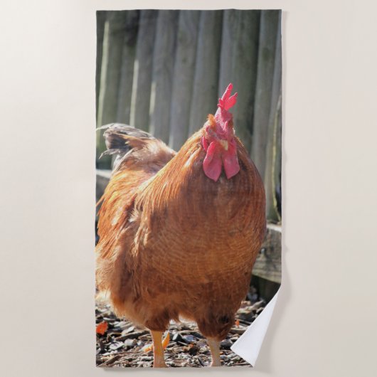 レッド ビーチタオル (正面)