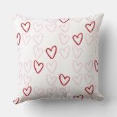 レッド&ピンクハート装飾用クッション クッション (裏面)