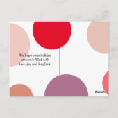 レッド&ピンクベミン |カップルの写真 | Valentines Po ポストカード (裏面)