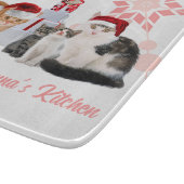 レッド&ピンクホリデーキャッツ名前をカスタムする カッティングボード (角)