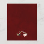 レッド&ピンクローズバジェットウェディングレセプション招待状 (裏面)