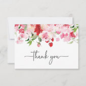 レッド ピンク サンキューカード (正面)